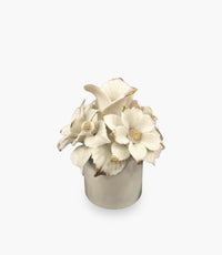 Majolica White Orchid Flower Vase 10*12cm
