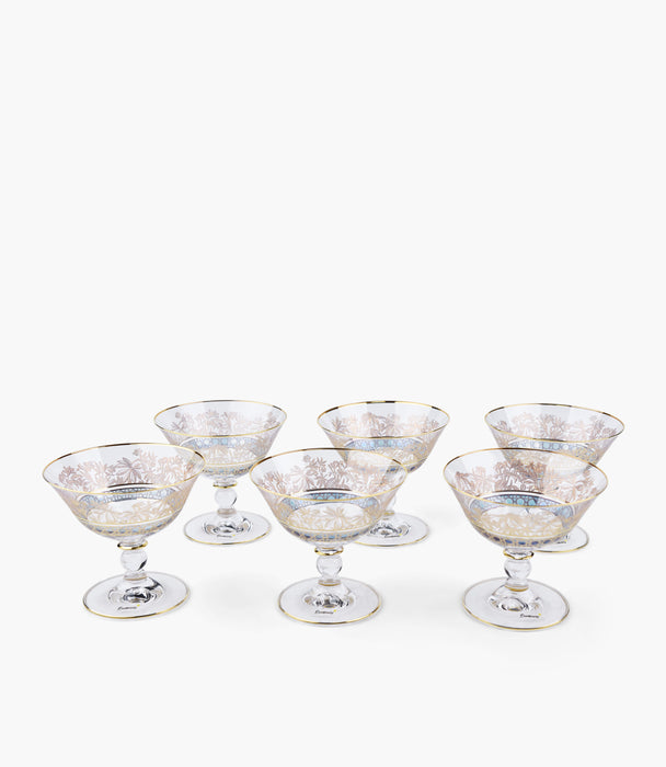 Renaissance Blue Ice Cup, Set of 6