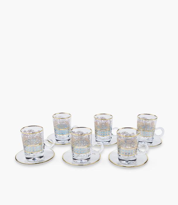 Renaissance Blue Tea Cup w/Saucer, Set of 6