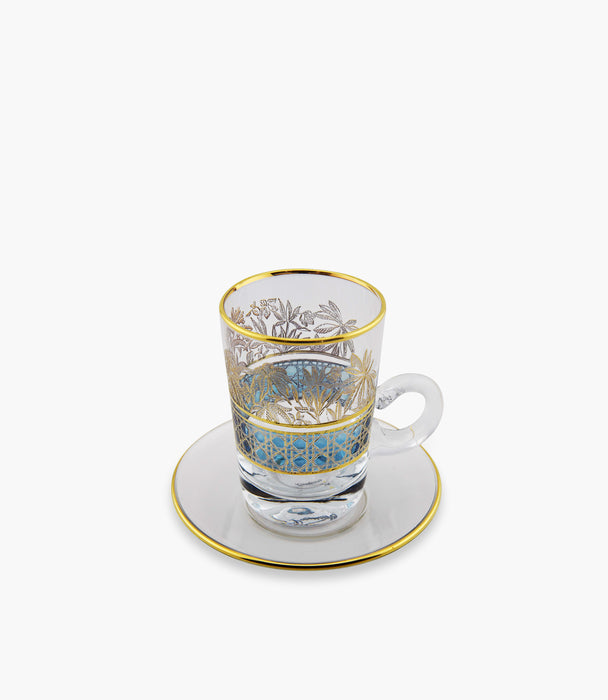 Renaissance Blue Tea Cup w/Saucer, Set of 6