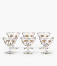 Oasis Palm Gold Ice Cup, Set of 6