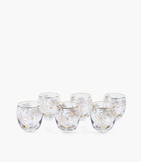 Oasis Palm Gold Short Drink , Set of 6