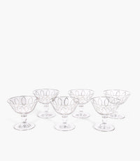Victorian Platinum Ice Cup, Set of 6