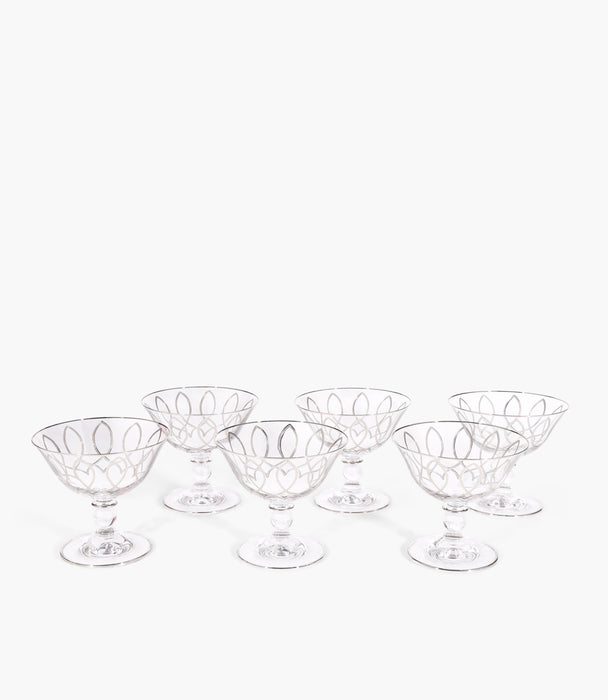 Victorian Platinum Ice Cup, Set of 6