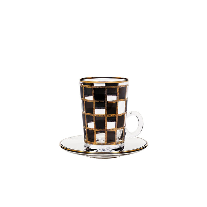 Gambit Tea Cup with Saucer, Set of 6, 120ml