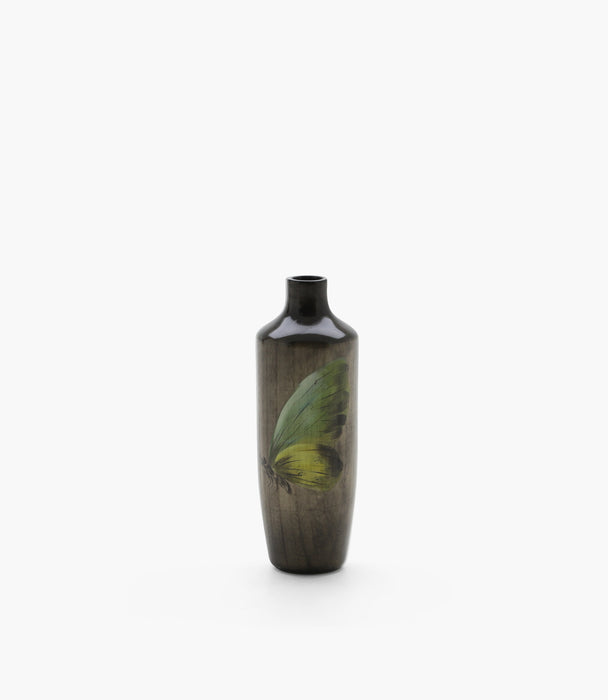 Butterly Handpainted Vase - Paulownia Wood - D10xH28