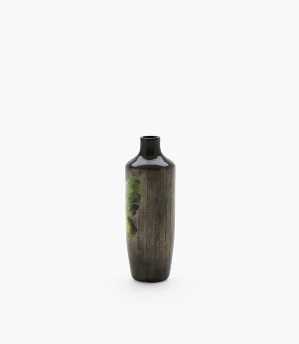 Butterly Handpainted Vase - Paulownia Wood - D10xH28