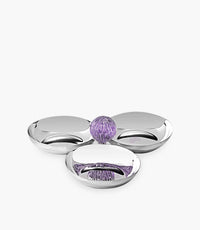 Glass Bubble Confectionery Purple R: 12cm, H: 3cm