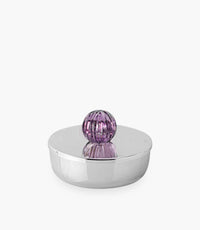 Glass Bubble Flat Box In Purple 15x6cm