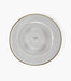 Ribbed Halo Charger Plate Glass Silver 33cm Set of 6 - Roomours