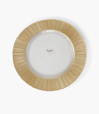 Solar Gold Charger Plate Glass 33cm Set of 6