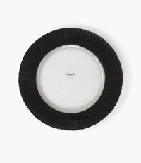 Solar Black Charger Plate Glass 33cm Set of 6
