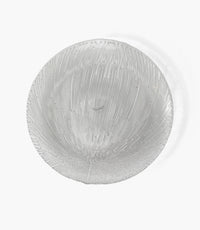 Pattern Play Glass Silver Static Charger Plate 33cm Set of 6