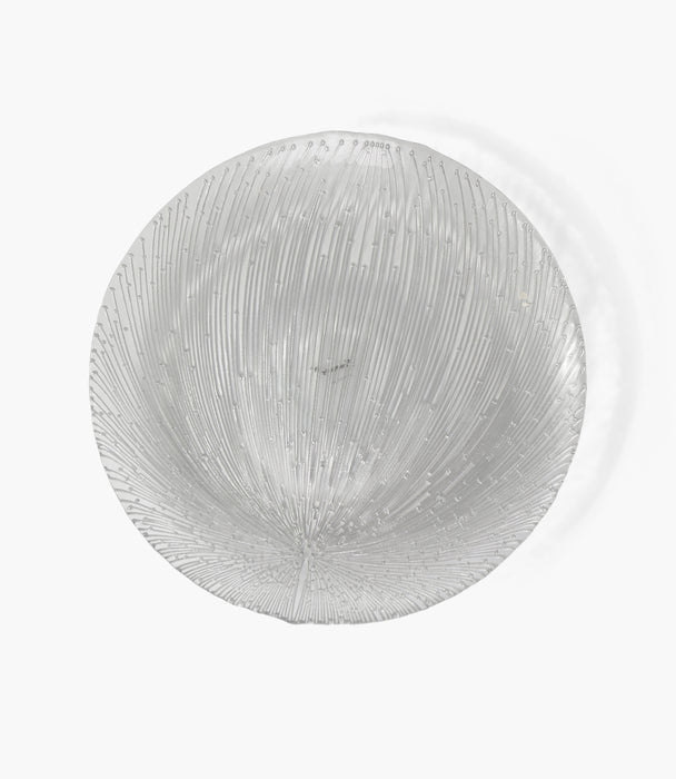 Pattern Play Glass Silver Static Charger Plate 33cm Set of 6