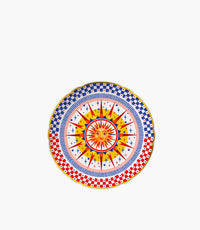 صحن دولتشي فيتا بورسلين ملوّن برسمة شمس