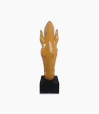 Big Horse Sculpture Polyresin Yellow 79×25 Cm - Roomours