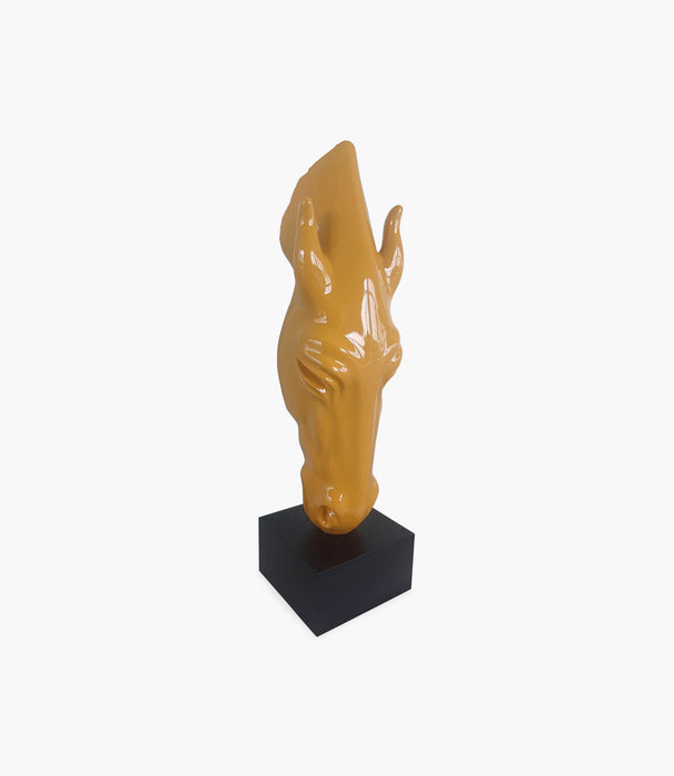 Big Horse Sculpture Polyresin Yellow 79×25 Cm - Roomours