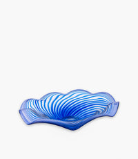 Butterfly Bowl Strips Blue 42x42x9.5cm - Roomours
