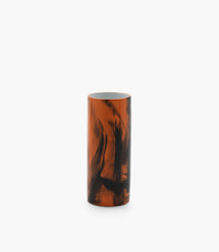 Horse Porcelain Orange Cylinder Vase 41x16 Cm