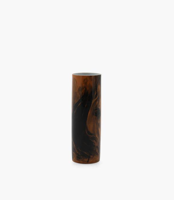 Horse  Porcelain Brown  Cylinder Vase 58Ã—19Cm