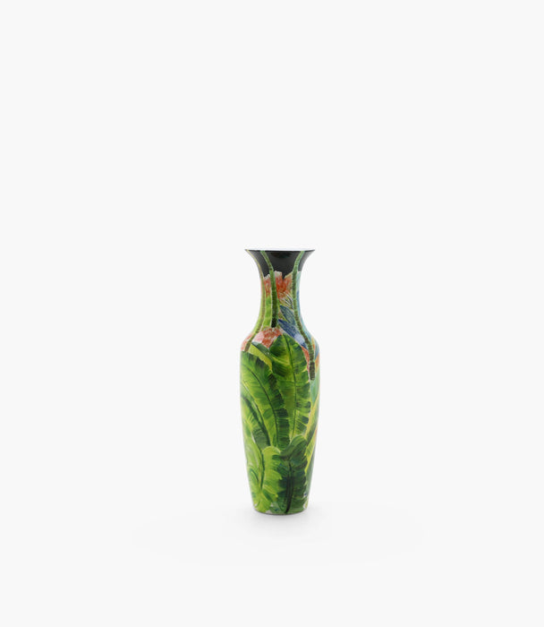 Amazonia Vase Porcelain Green, Blue and pink 82*27 cm - Roomours
