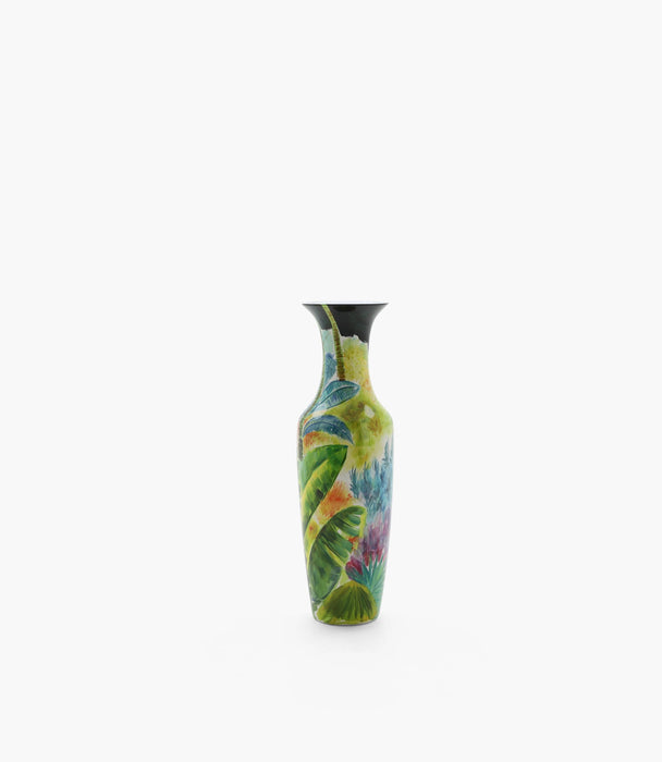 Amazonia Vase Porcelain Green, Blue and pink 82*27 cm - Roomours