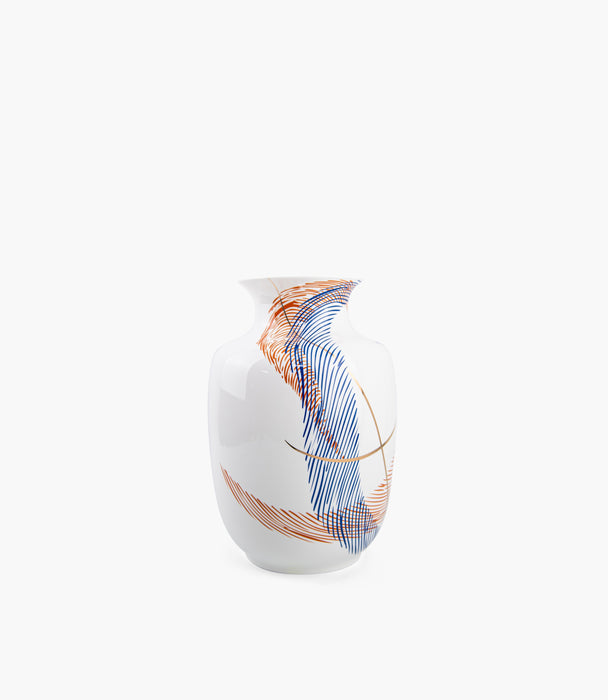 مزهرية شرق خزف صيني ملونة - 32 سم