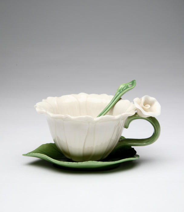 Daisy  Porcelain cup & saucer w/spoon H 7.0CM