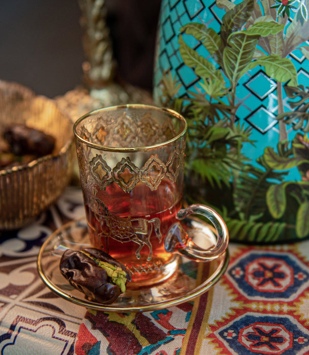 Pferd Amber Tea Cup w/Saucer 120mL S/6