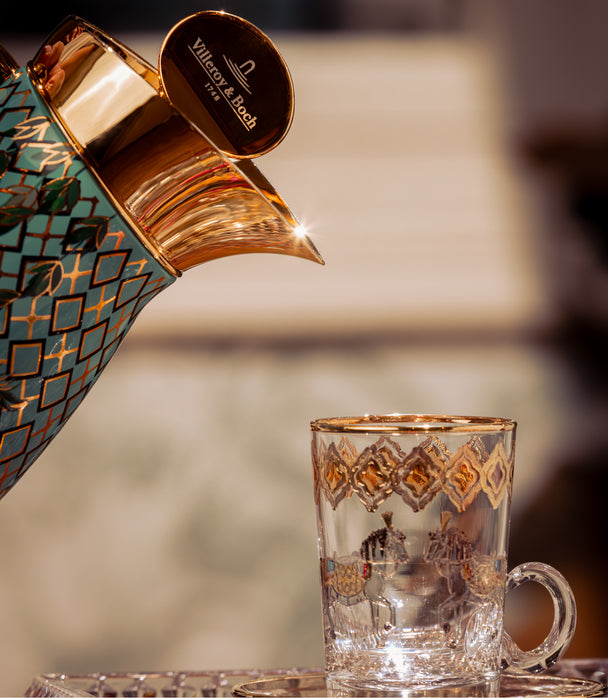 Pferd Amber Tea Cup w/Saucer 120mL S/6
