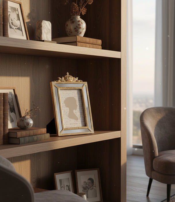 إطار صور كيمبرلي بولي ريزن بني فاتح مع تاج - 13×18سم