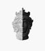Teste Matte Polyresin Double Face - L Black/White H 38cm - Roomours