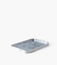 Blue Tiles Aluminum Frame Tray 54.5*34*4Cm
