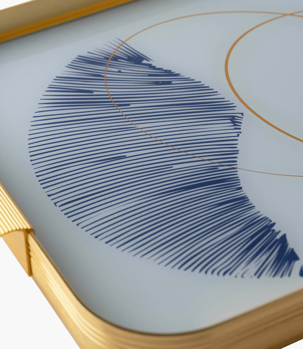 Sharq Aluminum Frame Tray 54.5*34*4Cm