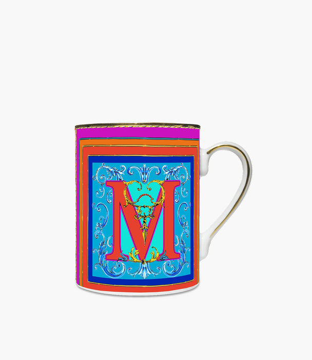 مج أورتجيا بورسلين ملوّن برسمة حرف M