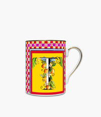 مج أورتجيا بورسلين ملوّن برسمة حرف T