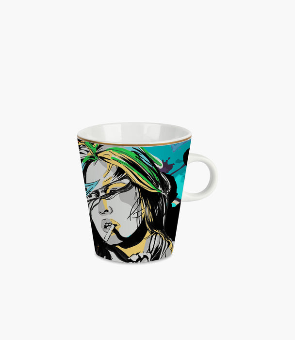 Street Art Porcelain Mug - Brigitte Ø 9,3 cm; H 10,2 cm