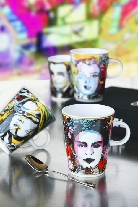 Street Art Porcelain Mug - Frida Ø 9,3 cm; H 10,2 cm