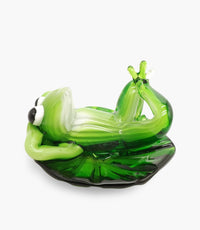 Animal Glass Relaxing Frog 18x18xH12cm