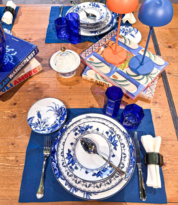 Peony Blue 4 Persons Dinner Set 20 Pcs - Roomours