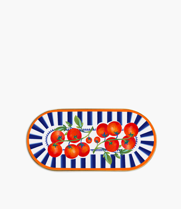 Dolce Vita Oval Tray Tomatoes 24*11cm
