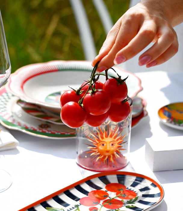 Dolce Vita Oval Tray Tomatoes 24*11cm