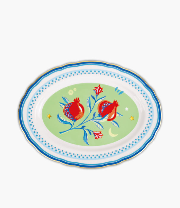 Mamma Mia Rose Oval Plate - Porcelain 34x25cm