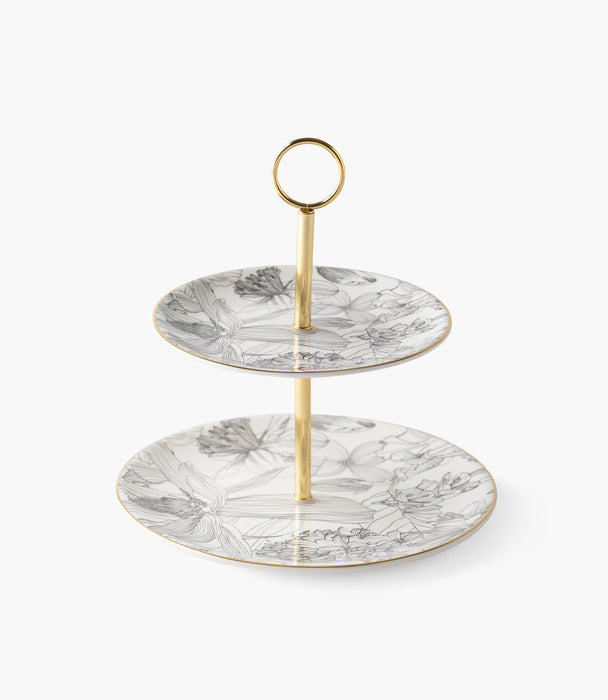 Fleur de Soir 2 Tier Cake Stand