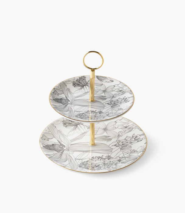 Fleur de Soir 2 Tier Cake Stand