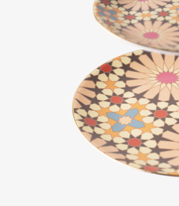 Pink Geometric 2 Tier Cake Stand