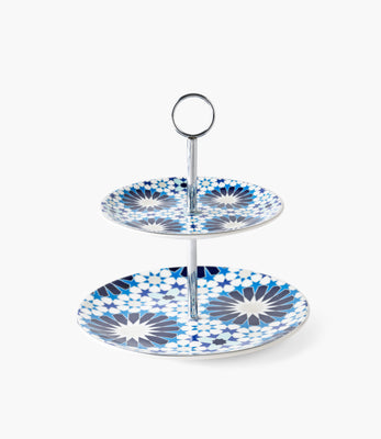 Naqsh Blue 2 Tier Cake Stand