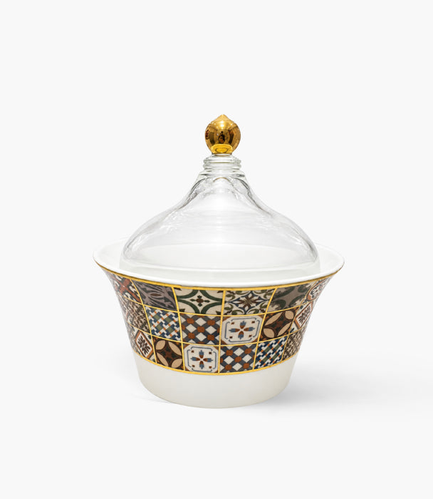 Andalusia Green D2 Dates Bowl w/ Lid