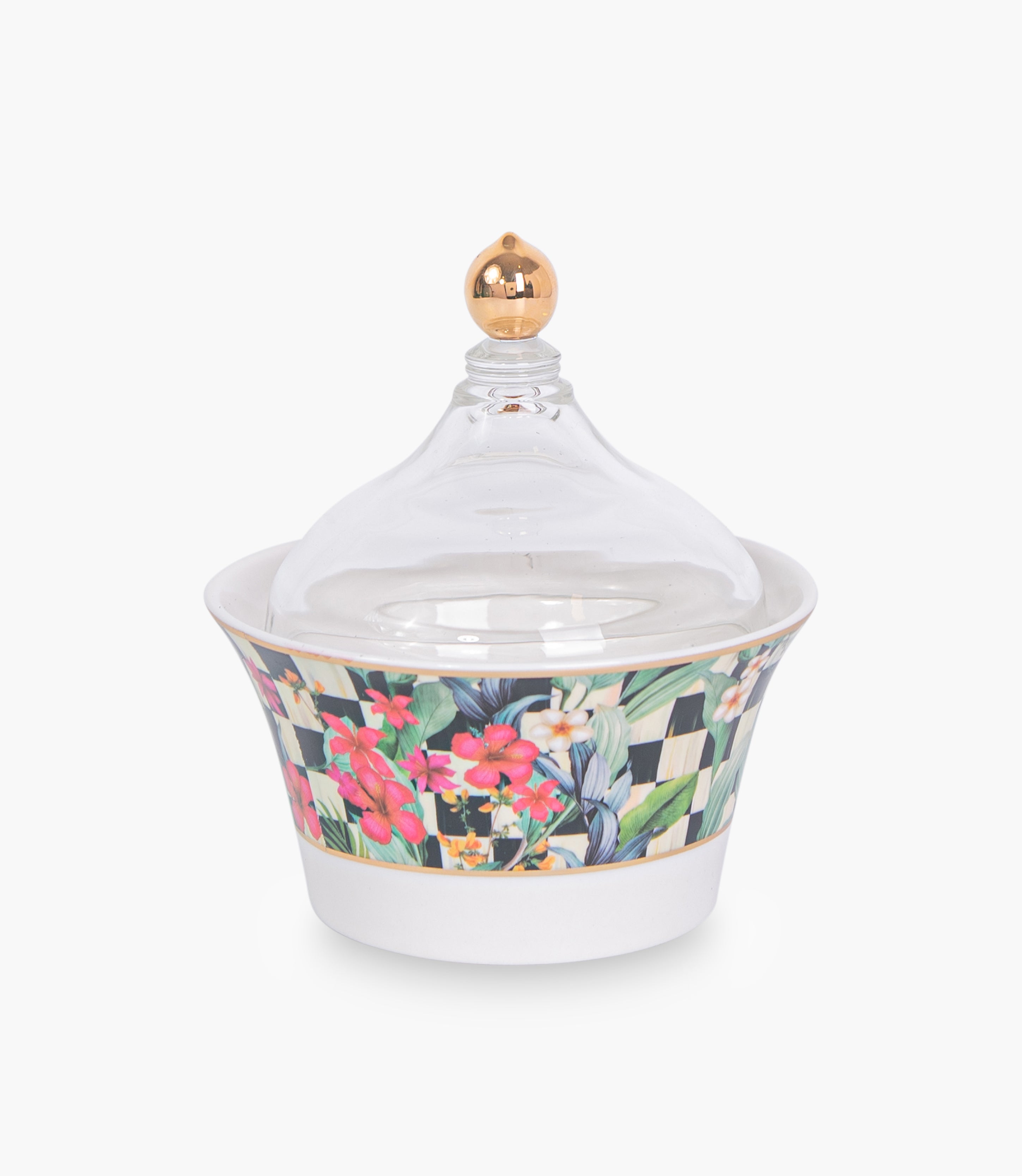 Scultura flower gold Dates Bowl w/ Lid