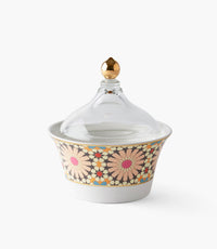 Naqsh Beige/Pink Dates Bowl w/ Lid